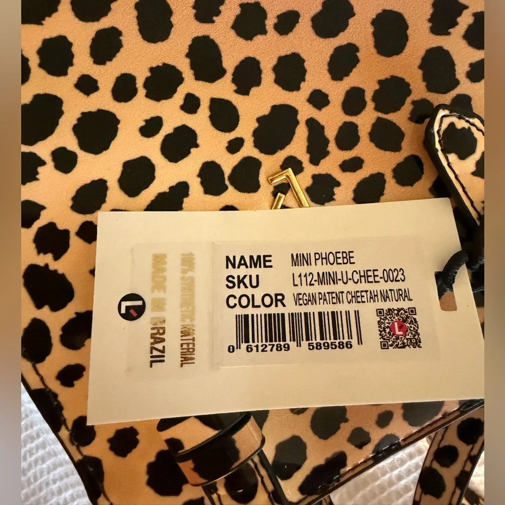 Larroude Mini Phoebe Tote Bag in Cheetah Print NWT - Picture 5 of 9